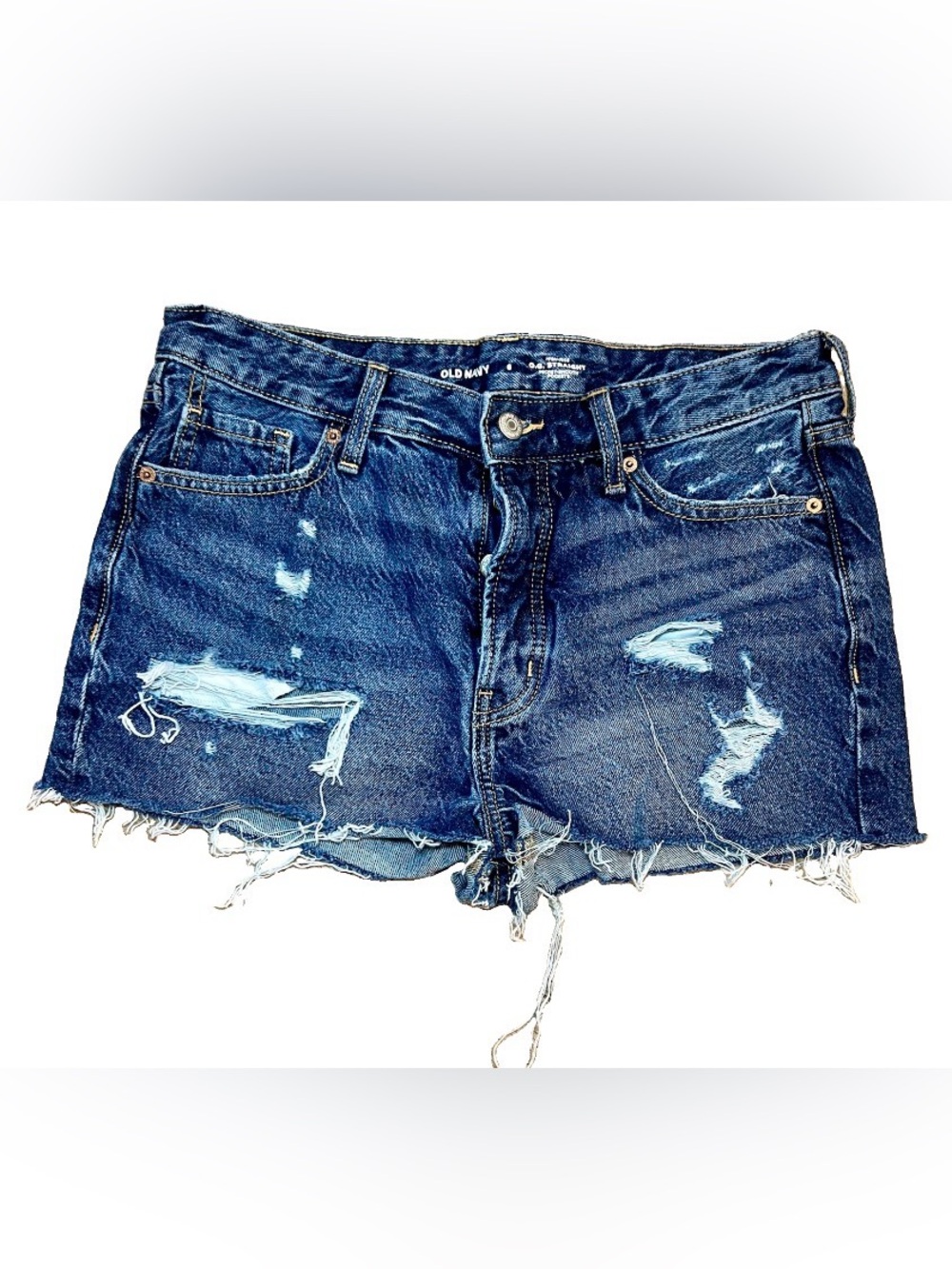 Old Navy OG Straight Denim Cut-Off Shorts with Button Fly - Size: 6